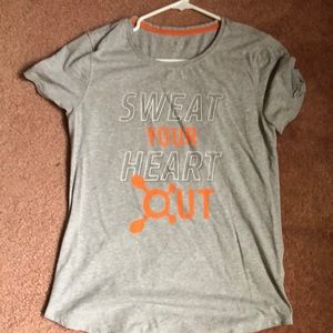 Orangetheory t-shirt gray sweat your heart out